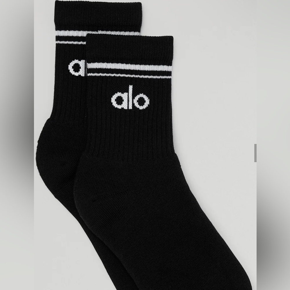 ALO Yoga Black Athletic Socks